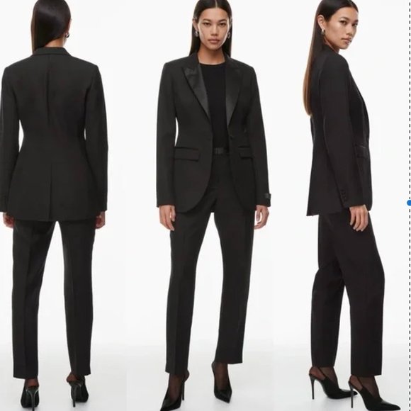Aritzia Babaton Construct Blazer in Black Size 0 Wool - Picture 1 of 5
